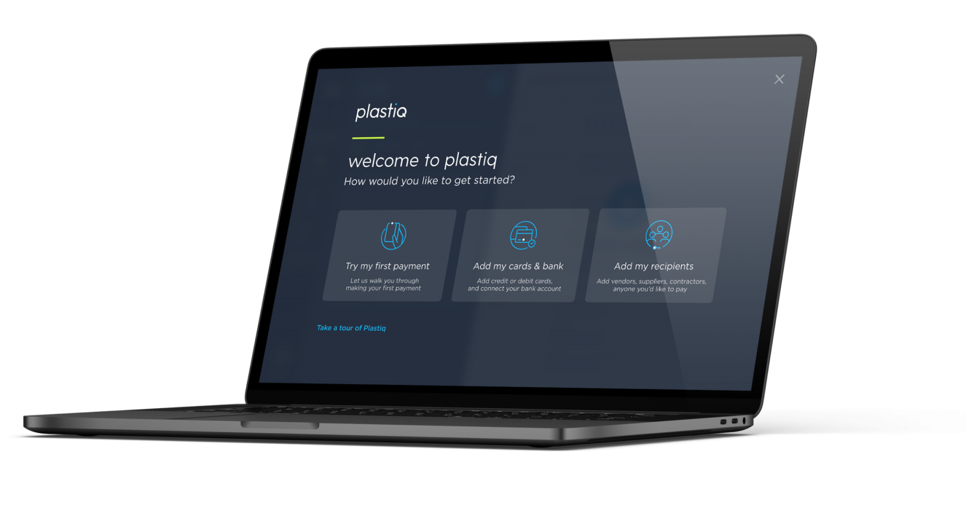 macbook- welcome to plastiq